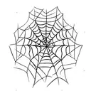 A spider weaving a cobweb inside a shoe tattoo design idea