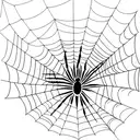 A spider weaving a cobweb inside a shoe tattoo design idea