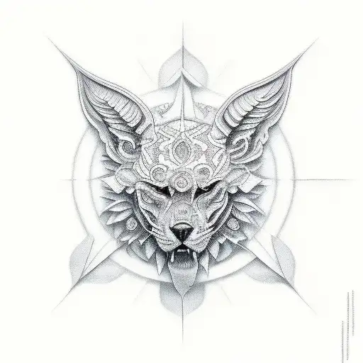 writing blessed tattoo design idea