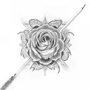 writing blessed tattoo design idea