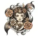 complicated child tattoo design idea