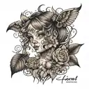 complicated child tattoo design idea