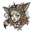 complicated child tattoo design idea