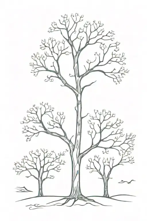 Family Tree growing tattoo design idea