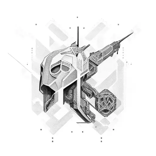 cyber sigilism 999  tattoo design idea