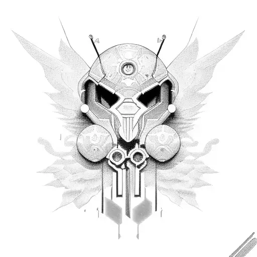 cyber sigilism 999 angelic nunber tattoo design idea
