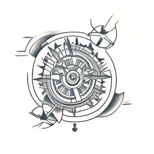 dharma wheel tattoo design idea