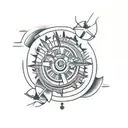 dharma wheel tattoo design idea