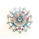 dharma wheel tattoo design idea