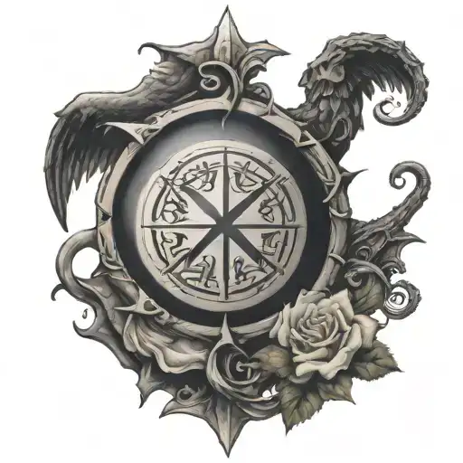 Realism "Betrayal And Hope Symbol" Tattoo Idea BlackInk AI