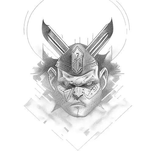 abused at child lone warrior transform myself never give up attitue tattoo design idea