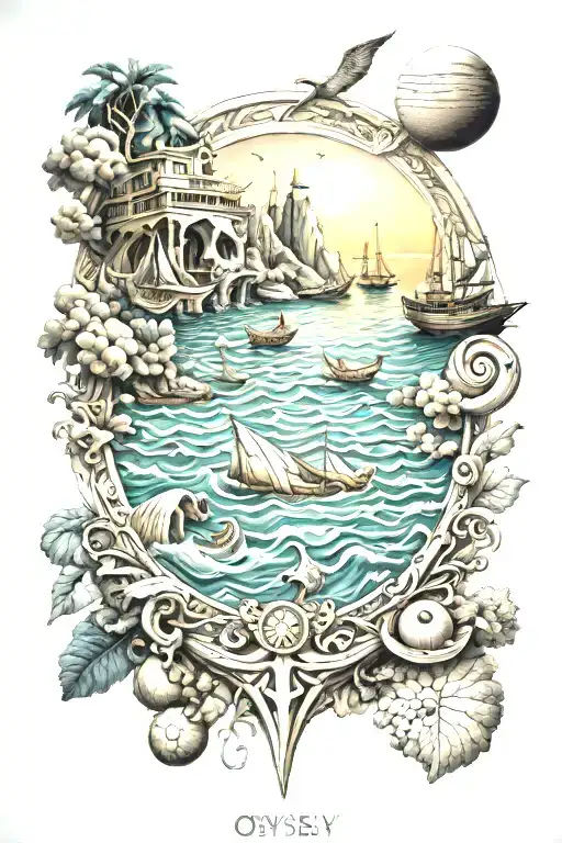 the odyssey tattoo design idea