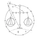 Libra constellation constellation without its symbol with stars tattoo design idea