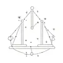 Libra constellation constellation without its symbol with stars tattoo design idea