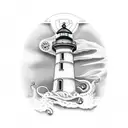 lighthouse with squid tattoo design idea