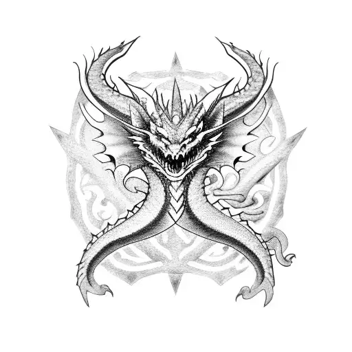 Dragon brimstone  tattoo design idea