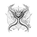 Dragon brimstone  tattoo design idea