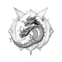 Dragon brimstone  tattoo design idea