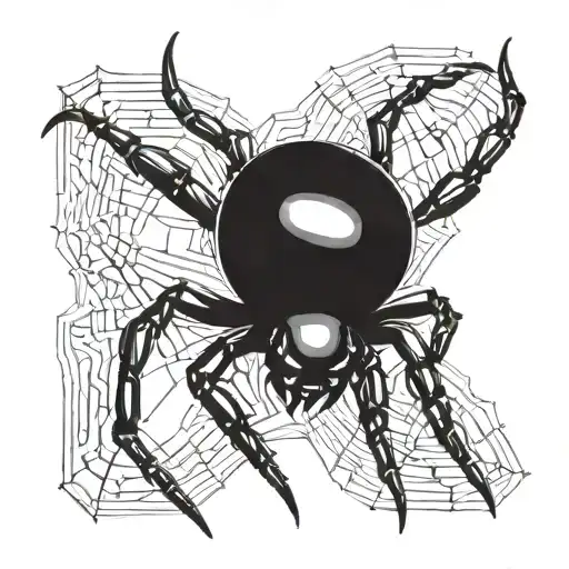 black widow spider tattoo design idea