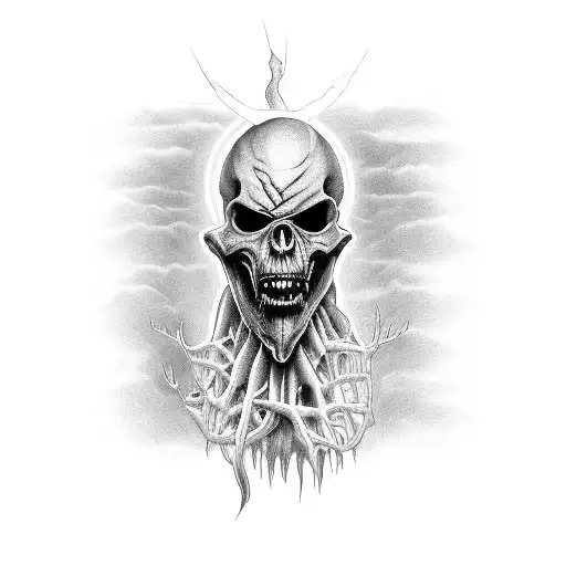 bray wyatt horror tattoo design idea