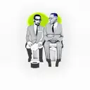 Malcolm x and Martin Luther king jr sitting down laughing smoking weed tattoo design idea