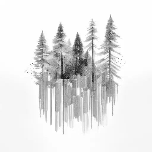 Polygon mesh tattoo design idea