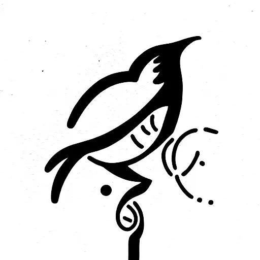 candle with bird burning and feminine tattoo design idea