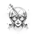 nuns toasting  tattoo design idea