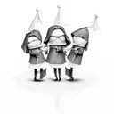 nuns toasting  tattoo design idea