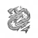 Lightning Bolt tattoo design idea