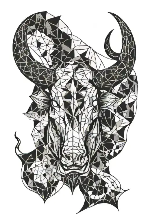 taurus zodiac sign tattoo design idea