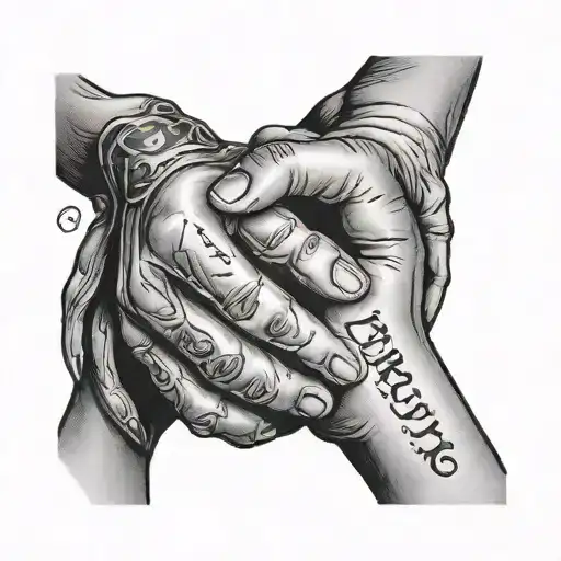 pinky promise  with an infinite sign saying forever and always   tattoo design idea