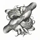 pinky promise inertwined with an infinite sign saying forever and always   tattoo design idea