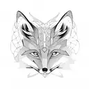 humanoid fox tattoo design idea