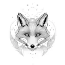 humanoid fox tattoo design idea