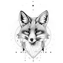 humanoid fox tattoo design idea