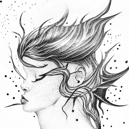 storm lightning tattoo design idea