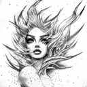 storm lightning tattoo design idea