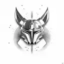 mandalorian  tattoo design idea