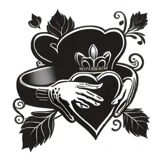 claddagh ring tattoo design idea