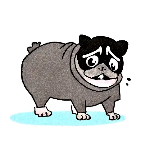 black pug tattoo design idea
