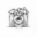 movie camera tattoo design idea