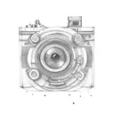 movie camera tattoo design idea