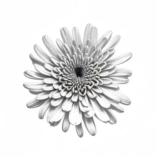 Chrysanthemums tattoo design idea