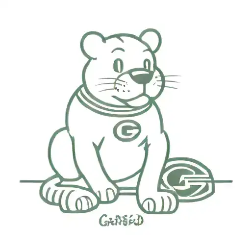 Garfield and Green Bay packers  tattoo design idea