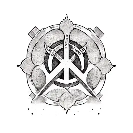 religious text "PEACE" with a bit of old London font  tattoo design idea