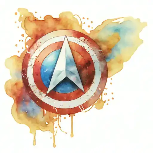 Blend Star Trek with Captain America's shield.  tattoo design idea