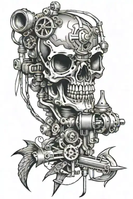 welding, fishing, engines  tattoo design idea