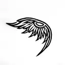 Wing tattoo design idea