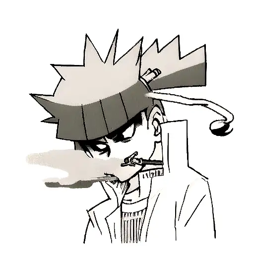 spike smoking tattoo design idea